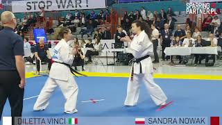 Sandra Nowak vs Diletta Vinci Women 5560Kg European Karate Shinkyokushin Championship Tarnów 2022 [upl. by Ahsap]