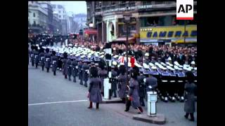 THE STATE FUNERAL OF SIR WINSTON CHURCHILL  COLOUR  NO SOUND [upl. by Naashom]