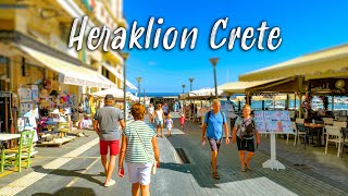 Heraklion Crete walking tour 4k Greece 2022 [upl. by Lorin]