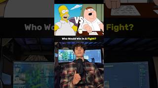 Who Would Win In A Fight Peter Griffin or Homer Simpson 🤔 shorts petergriffin homersimpson [upl. by Dibru]