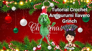 Tutorial Crochet Amigurumi llavero Grinch [upl. by Rennoc733]