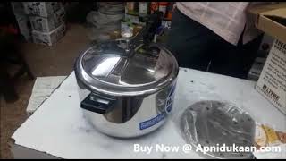 Hawkins Stainless Steel Pressure Cooker 8 Ltr B85  Unboxing  Apnidukaancom [upl. by Maure]