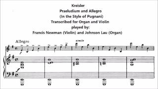 Kreisler  Praeludium and Allegro in the Style of Pugnani Organ and Violin [upl. by Eneleoj]