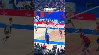 Yuji Nishida spike in open area vnl2024 vnlphilippines shortsvideos [upl. by Darach]