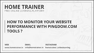 Pingdom Tutorials  How To Monitor Your Website Performance with Pingdomcom Tools [upl. by Rocker]