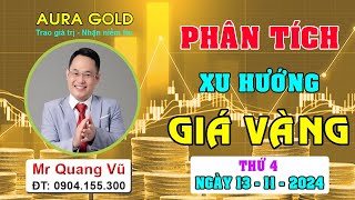 PHÂN TÍCH XU HƯỚNG GIÁ VÀNG HÔM NAY NGÀY 13112024 nhandinhxuhuongvang dubaogiavang vang [upl. by Enitsirk]