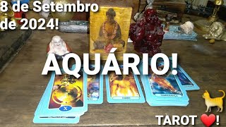 AQUÁRIO previsões para o dia 8 de Setembro de 2024 no tarot astrologia signododia [upl. by Chemesh]