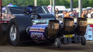 Extreme Horsepower Beasts beat up the dirt In Goshen IN Tractor Pulling Elkhart County Fair 2024 [upl. by Eda]