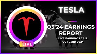 🔴 WATCH LIVE TESLA TSLA Q324 Quarterly Earnings LIVE  530 PM ET [upl. by Attiuqal]