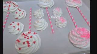 How to Make Valentine Meringue Pops Fiesta Cakes By Angie Credes [upl. by Yniatirb]