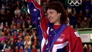 Bonnie Blair Wins Gold By Record Distance  Lillehammer 1994 Winter Olympics [upl. by Laniger683]