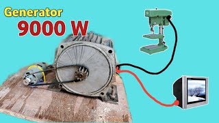 I Turn BLDC Motor Into 9000W Powerful 220V Dynamo Generator at home [upl. by Mad]