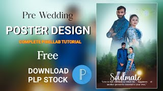 trending prewedding poster designe in photoshop 2023 how to make creative pre wedding poster [upl. by Urita]