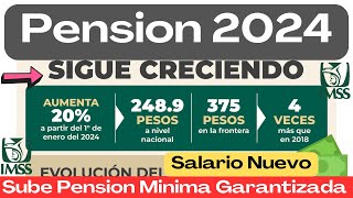 💯 ¡AUMENTA la PENSIÓN MÍNIMA GARANTIZADA 💰 y SUBE el SALARIO MINIMO PARA 2024 ❤️ CHECA CUANTO 👴 [upl. by Johannes203]