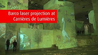 Laser projection brings paintings to life at Carrières de Lumières [upl. by Larry]