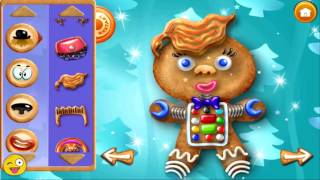 Gingerbread Man Cookie Maker DIY Christmas Fun App Game For Kids [upl. by Ivens]