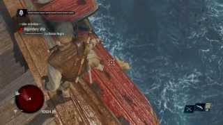 How to Easily Defeat Legendary Ship La Dama Negra no upgrades Assassins Creed 4 PS4 [upl. by Zerdna]