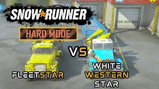 Snowrunner HARD MODE S01E15 Fleetstar Vs White Western  Which is better [upl. by Gnud]