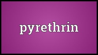 Pyrethrin Meaning [upl. by Aldredge]