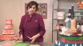 How To Use a Wavy Tool to Create Textured Cake Designs with Lauren Kitchens [upl. by Ythomit]