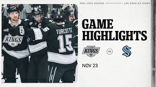 HIGHLIGHTS  LA Kings Take Down Seattle Kraken 21 In Saturday Matinee [upl. by Adair]