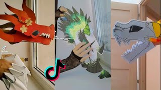 Dragon Puppet Crafts  Paper Dragon TikTok Compilation 47 [upl. by Clover]