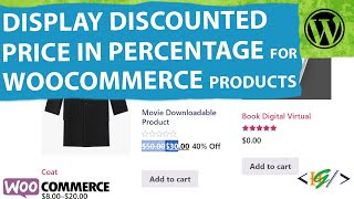 How to Display Discounted Price in Percentage with Regular amp Sale Price for WooCommerce Products [upl. by Notnirb]