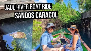 Sandos Caracol Eco Resort Romantic Jade River Boat Ride [upl. by Esej]