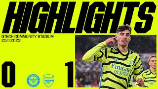 HAVERTZ WITH THE WINNER  Brentford vs Arsenal 01  Late header earns us all three points [upl. by Martelli]