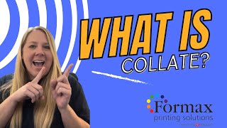 What Does the Term Collate Mean In The Printing Industry [upl. by Annamarie]