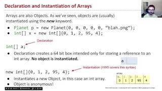 Lists1 Video 6 Instantiating Arrays [upl. by Riordan]