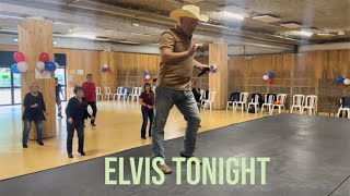 Elvis Tonight Line Dance de Rob Fowler ES [upl. by Mcconnell]