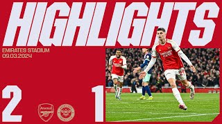 HAVERTZ WITH THE WINNER  Arsenal vs Brentford 21  Premier League Highlights [upl. by Annah499]