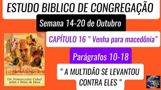 Estudo Biblico de Congregação Semana 1420 de Outubro 2024 JW Brasil [upl. by Mervin]