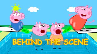 PEPPA PIG POOL FUNNY BEHIND THE SCENE [upl. by Airda]