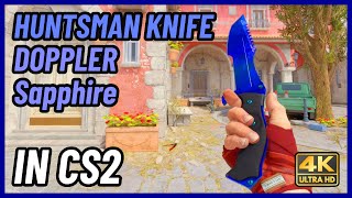 ★ CS2 Huntsman Knife Doppler Sapphire  CS2 Knife InGame Showcase 4K [upl. by Arotak]