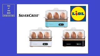 SilverCrest Egg Cooker SEKH 400 A1 UNBOXING Lidl 400W 6 eggs soft medium hard [upl. by Cassil]