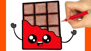 COMO DIBUJAR CHOCOLATE KAWAII  COMO DESENHAR UM CHOCOLATE KAWAII [upl. by Duile]