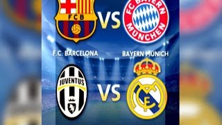 BarçaBayern y JuventusMadrid semis de Champions [upl. by Nalahs]