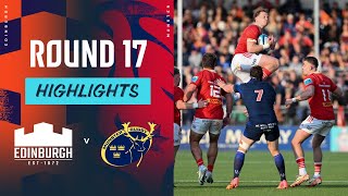 Edinburgh v Munster  Instant Highlights  Round 17  URC 202324 [upl. by Janeta]