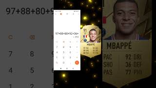 MBAPPÉ FIFA reyting hesaplama [upl. by Aisnetroh]