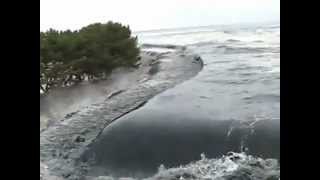 Stabilized footage of Japanese Tsunami [upl. by Uzial]