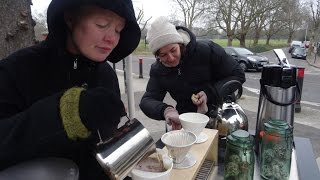 Freshly made filter coffee at the smallest coffee shop in London at quotHawkers amp Peddlersquot Manor Park [upl. by Enetsuj]