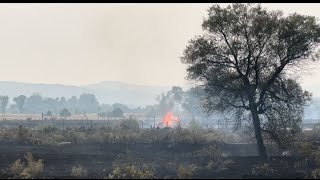 Wildfire sparked Monday afternoon near Clarkston [upl. by Dagna]