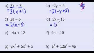 Common Factoring Tutorial [upl. by Haras]