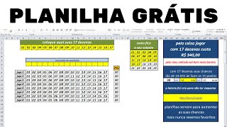 grátis lotofacil 17 dezenas 14 pontos garantidos planilha gratuita [upl. by Wernsman908]