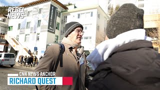 OOPS Scared CNN anchor leads me to my next target in Davos [upl. by Younger682]