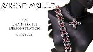 Live Chain Maille Demonstration  B2 [upl. by Vanny]