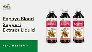 Health Benefits of Papaya Blood Support Liquid Extract [upl. by Cuda]