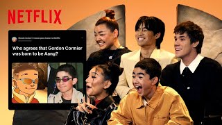 The Avatar The Last Airbender Cast Reacts to Fan Tweets  Netflix [upl. by Adnarrim]